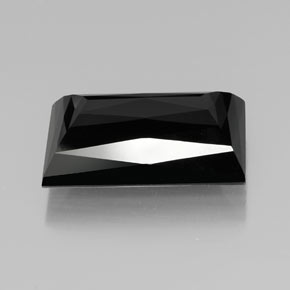Turmalina preto natural 19,96ct, baguete, opaco