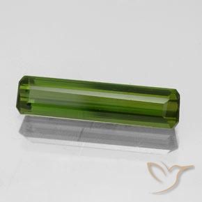 Turmalina Verde amarelado Natural 1.17ct, Corte Octógono / Esmeralda, VVS