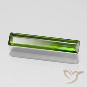 Turmalina Verde amarelado Natural 1.45ct, Corte Octógono / Esmeralda, VVS-VS