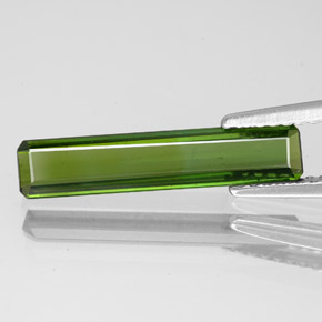 Turmalina verde natural 1,51ct, corte esmeralda, VS