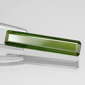 Turmalina verde natural 1,51ct, corte esmeralda, VS