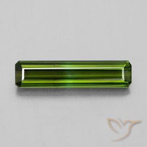 1.20ct Natural Verde escuro Turmalina, Corte Esmeralda, VS-SI
