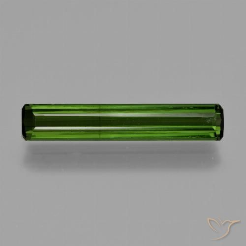 1.66ct Natural Verde escuro Turmalina, Corte Esmeralda, SI