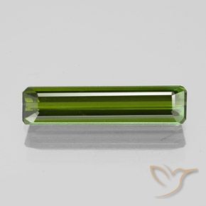 1.30ct Natural verde escuro Turmalina, Corte Esmeralda, VS-SI