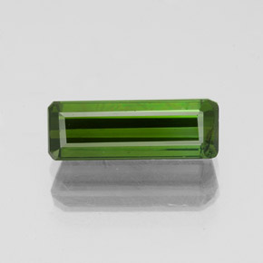 Turmalina Verde Terroso Natural 1.43ct, Corte Esmeralda, SI