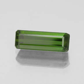 Turmalina Verde Terroso Natural 1.43ct, Corte Esmeralda, SI