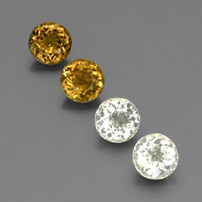 Pedras preciosas de turmalina multicolorido natural de  ct, corte redondo, VVS-VS
