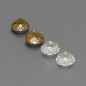 Pedras preciosas de turmalina multicolorido natural de  ct, corte redondo, VVS-VS