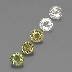 Pedras preciosas de turmalina multicolorido natural de  ct, corte redondo, VVS-VS
