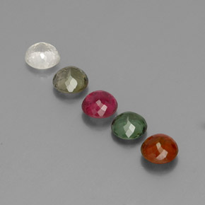 Pedras preciosas de turmalina multicolorido natural de  ct, corte redondo, VVS-VS