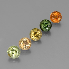 Pedras preciosas de turmalina multicolorido natural de  ct, corte redondo, VVS-VS