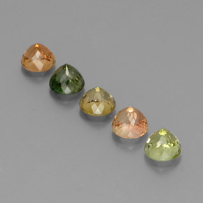 Pedras preciosas de turmalina multicolorido natural de  ct, corte redondo, VVS-VS