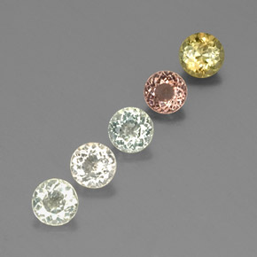 Pedras preciosas de turmalina multicolorido natural de  ct, corte redondo, VVS-VS