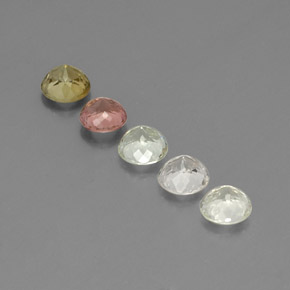 Pedras preciosas de turmalina multicolorido natural de  ct, corte redondo, VVS-VS