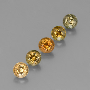 Pedras preciosas de turmalina multicolorido natural de  ct, corte redondo, VVS
