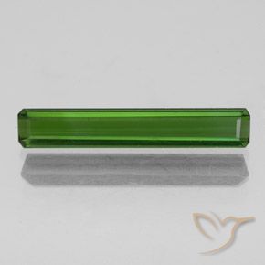 1.37ct Natural verde escuro Turmalina, Corte Esmeralda, VVS-VS