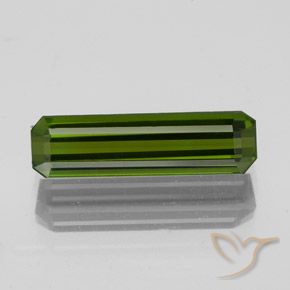 1.34ct Natural Verde escuro Turmalina, Corte Esmeralda, VS