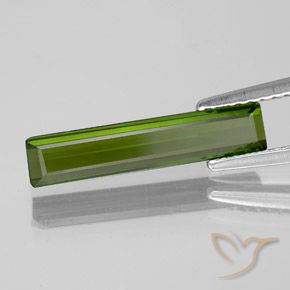 Turmalina Verde médio Natural 1.64ct, Corte Octógono / Esmeralda, VVS-VS