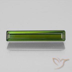 1.47ct Natural Verde escuro Turmalina, Corte Esmeralda, VVS-VS