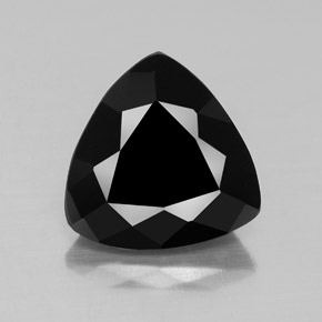 Turmalina preto natural 4,49ct, trillion, opaco