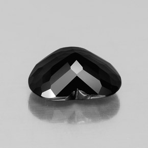 Turmalina preto natural 2,18ct, formato de coração, opaco