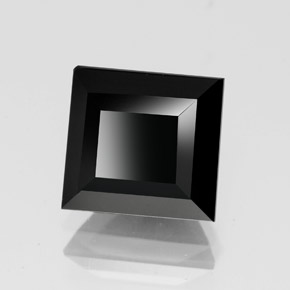 Turmalina preto natural 3,31ct, quadrado, opaco