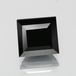 Turmalina preto natural 3,31ct, quadrado, opaco