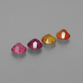 Pedras preciosas de turmalina multicolorido natural de  ct, corte redondo, VS