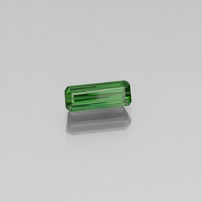 Turmalina verde natural 1,03ct, corte esmeralda, VS