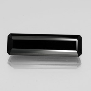 Turmalina preto natural 13,44ct, corte esmeralda, opaco
