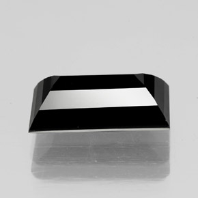 Turmalina preto natural 4,12ct, baguete, opaco