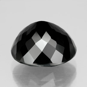 Turmalina preto natural 10,02ct, corte oval, opaco