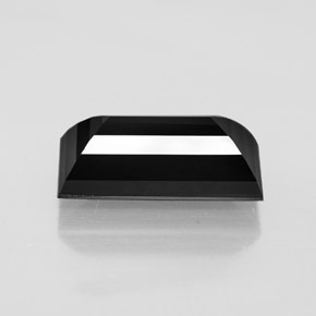 Turmalina preto natural 7,99ct, baguete, opaco