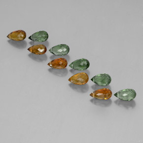 Pedras preciosas de turmalina multicolorido natural de  ct, briolete, VS