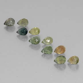 Pedras preciosas de turmalina multicolorido natural de 4,54 ct, briolete, VS-SI