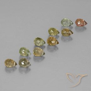Pedras preciosas de Turmalina Multicolorido natural de 4.30 ct, Briolette, VS-SI