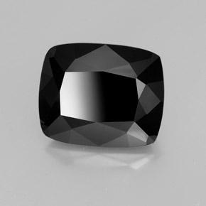 Turmalina preto natural 46,72ct, almofada cortada, opaco