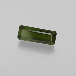 Turmalina verde natural 1,41ct, corte esmeralda, VVS-VS