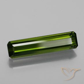 Turmalina Verde escuro Natural 1.29ct, Corte Octógono / Esmeralda, VS-SI