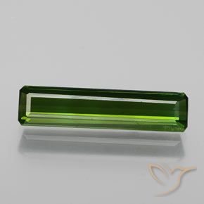 1.47ct Natural Verde escuro Turmalina, Corte Esmeralda, SI