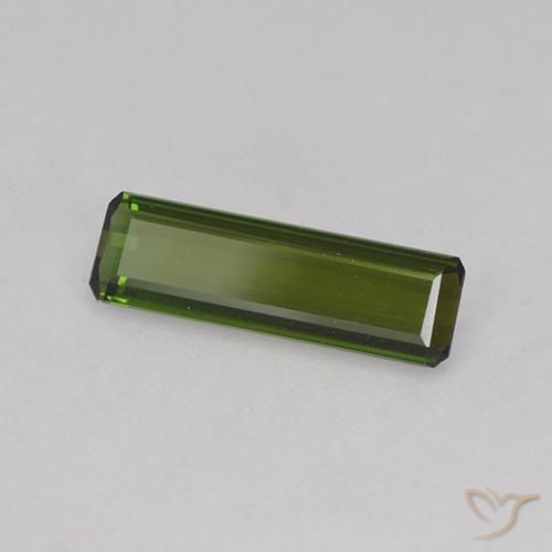 Turmalina verde escuro Natural 1.09ct, Corte Octógono / Esmeralda, VVS