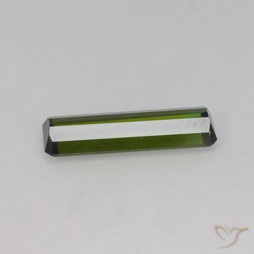 Turmalina verde escuro Natural 1.09ct, Corte Octógono / Esmeralda, VVS