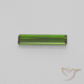 1.24ct Natural Verde médio Turmalina, Corte Esmeralda, VVS
