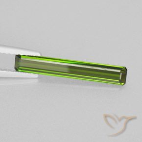 Turmalina verde quente Natural 1.25ct, Corte Octógono / Esmeralda, VVS