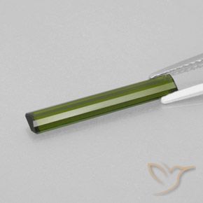 Turmalina verde quente Natural 1.25ct, Corte Octógono / Esmeralda, VVS