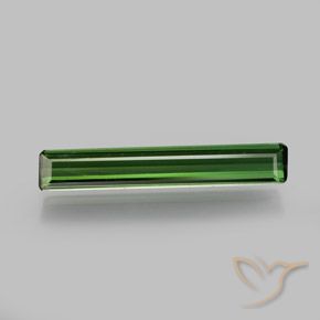 1.45ct Natural Verde médio-escuro Turmalina, Corte Esmeralda, VVS-VS