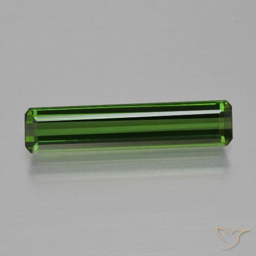 1.62ct Natural Verde Terroso Turmalina, Corte Esmeralda, VVS-VS