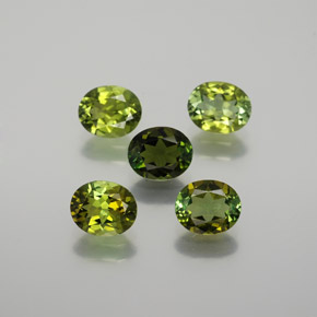 Pedras preciosas de turmalina verde natural de 2,87 ct, corte oval, VVS-VS