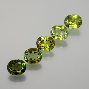 Pedras preciosas de turmalina verde natural de 2,87 ct, corte oval, VVS-VS