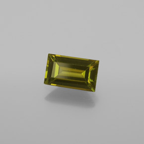 Turmalina verde natural 1,05ct, baguete, VS